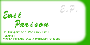 emil parison business card